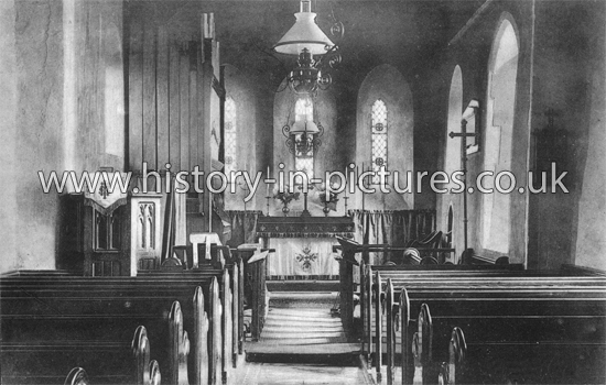 Interior, St Mary's Church, Sturmer, Essex. c.1910's